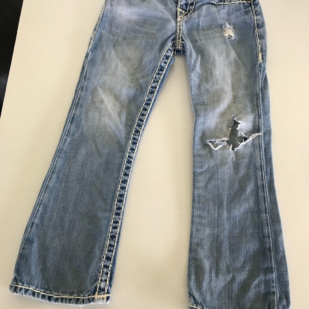 Men's Blue Distressed Jeans